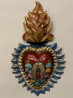 Image Sacred Heart with Guadalupe Image, S/2