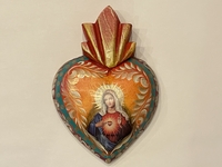 Image Hand Painted Heart with Immaculate Mary