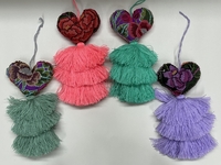 Image Embroidered Heart Ornament with Cross Stitch