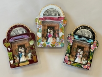 Image Bride and Groom Calavera Wedding Nicho, Set of Two
