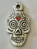 Image Milagro Inspired Calavera Wall Hanging, White