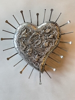 Image Sacred Heart with Nails, Silver