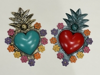 Image Sacred Heart with Flowers, S/2