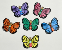 Image Frida Calavera Butterfly with Parrots or Flower, S/6