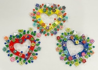 Image Hollow Heart with Flowers, Medium