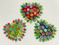 Image Heart with Flowers, Medium, S/2