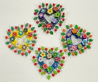 Image Hollow Heart with Flowers, Small, S/2