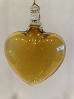 Image Mexican Blown Glass Heart, Amber