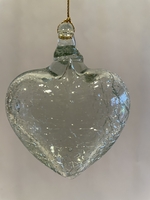 Image Crackled Clear Glass Heart